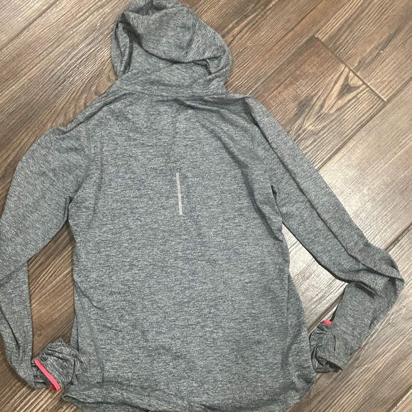 Nike Dri Fit Women's Heather Gray Hoodie with Pink Accents - Picture 10 of 12